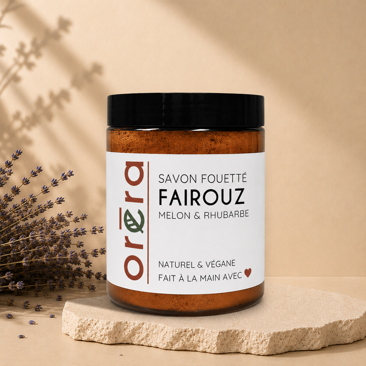 Savon fouetté FAIROUZ melon & rhubarbe