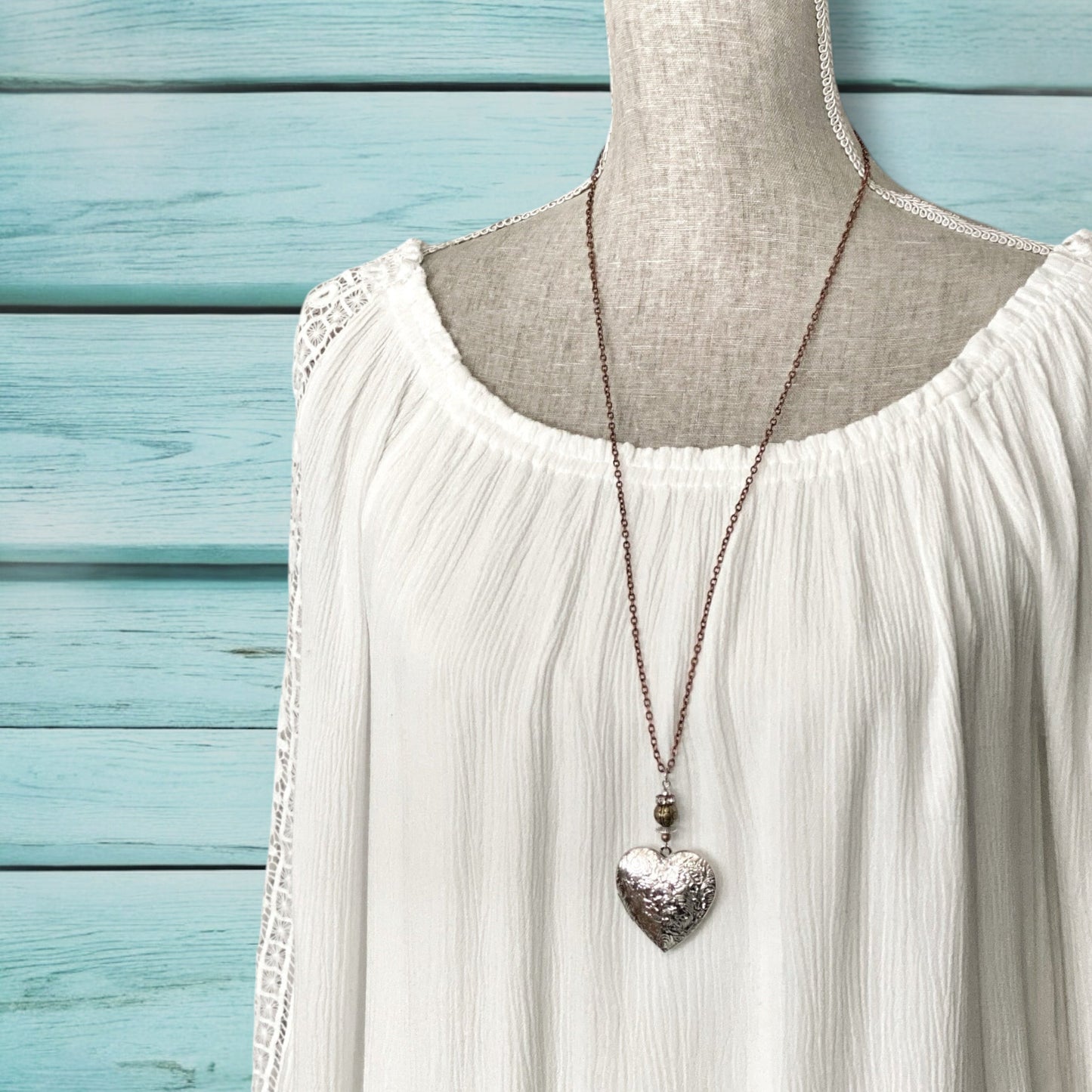 Collier médaillon cœur