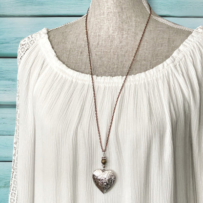 Collier médaillon cœur