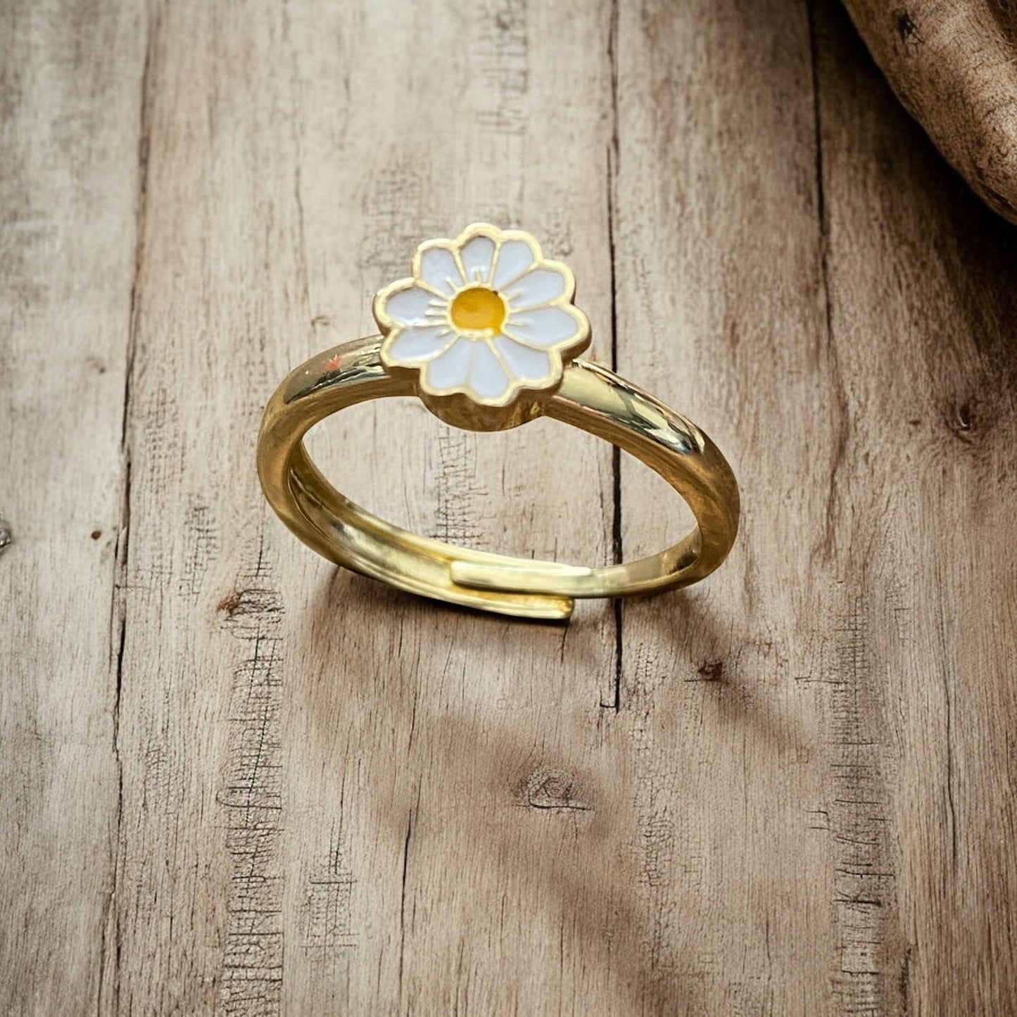 Bague anti-anxiété marguerite – Bague rotative réglable pour soulager l'anxiété