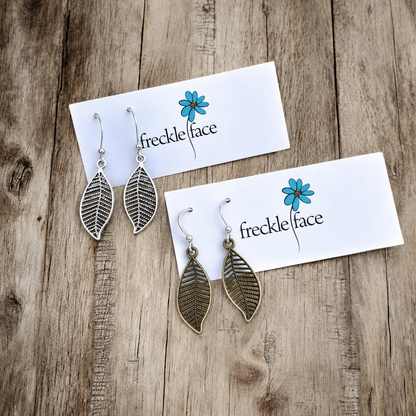 Filigree Leaf Earrings – Lightweight Nature-Inspired Dangles