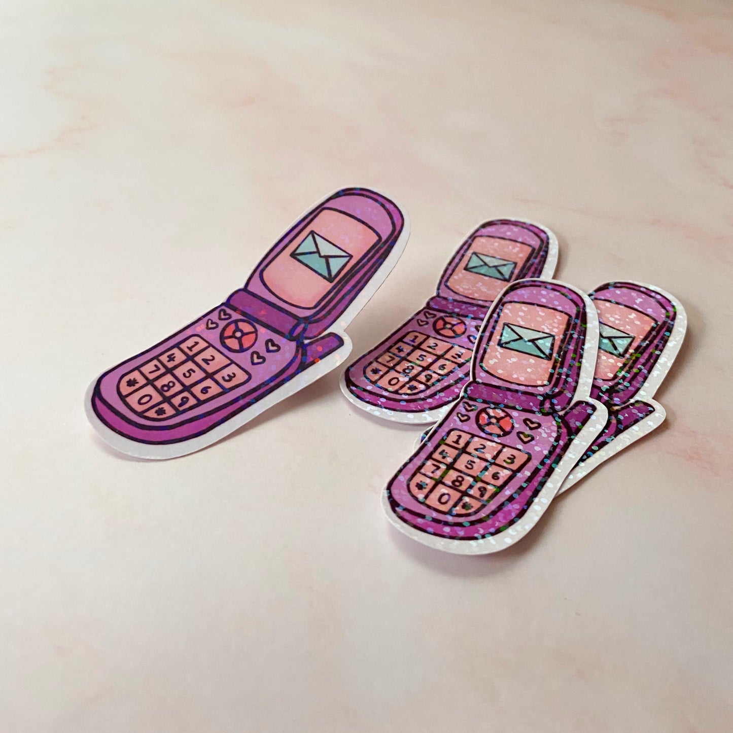 Appelle-moi ! Bip-moi ! Autocollant de téléphone portable des années 90
