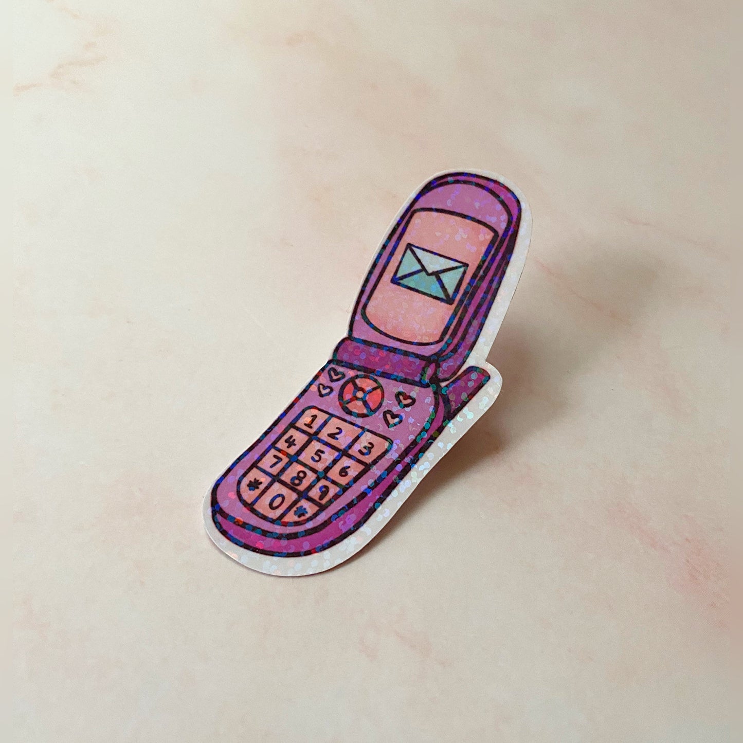 Appelle-moi ! Bip-moi ! Autocollant de téléphone portable des années 90