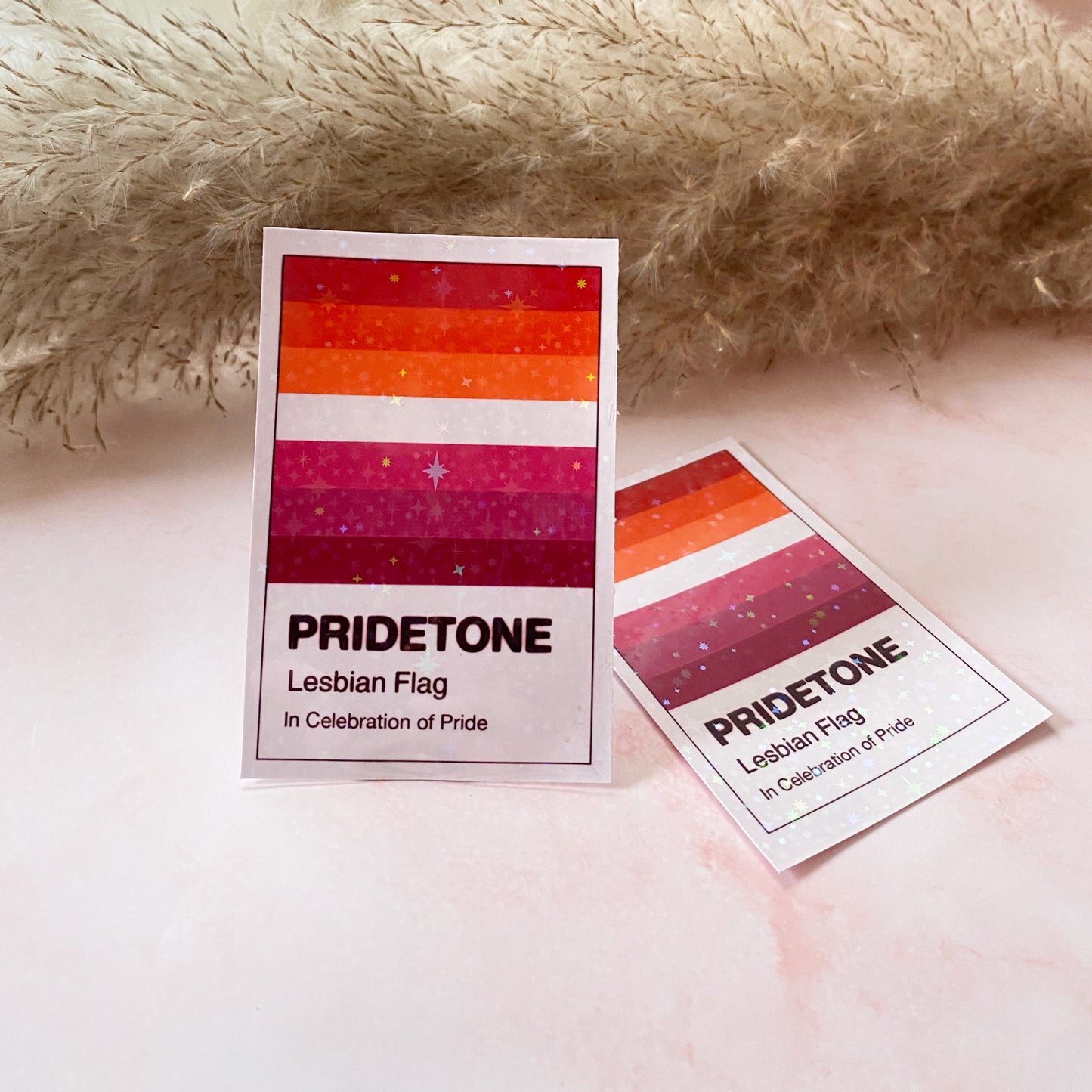 Drapeau lesbien Pridetone | Autocollant de la fierté
