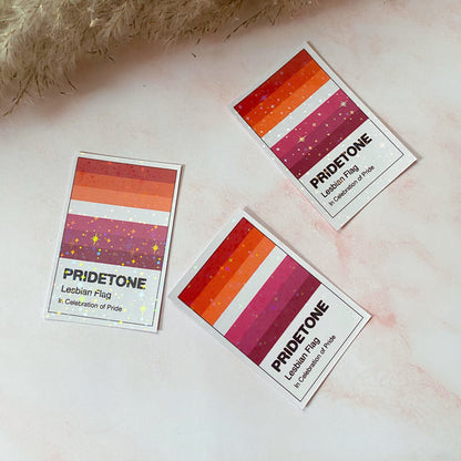 Drapeau lesbien Pridetone | Autocollant de la fierté