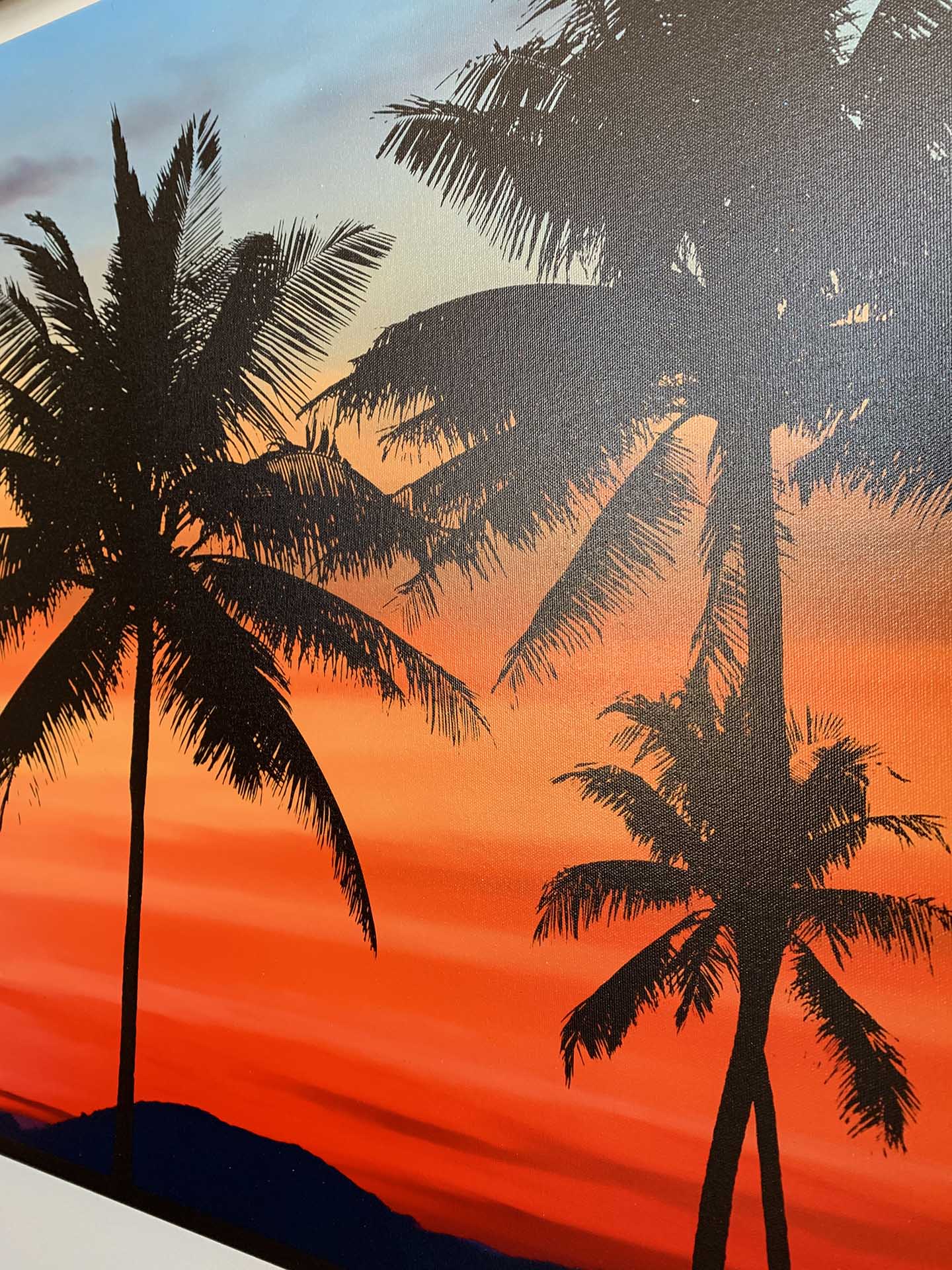 Impression sur toile - Coucher de soleil hawaïen - Décoration murale