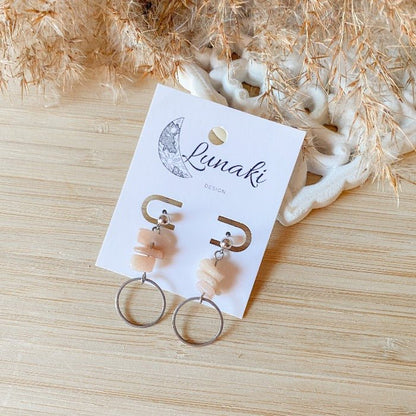 PITAKA | Sunstone and Stainless Steel Earrings