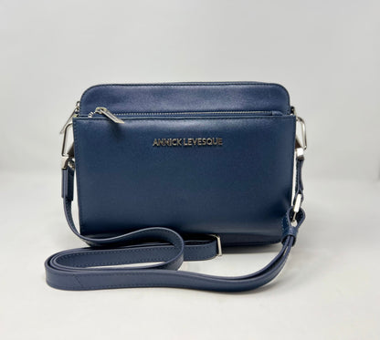 Small Crossbody Bag with Detachable Card Holder Navy Blue | Kennedi