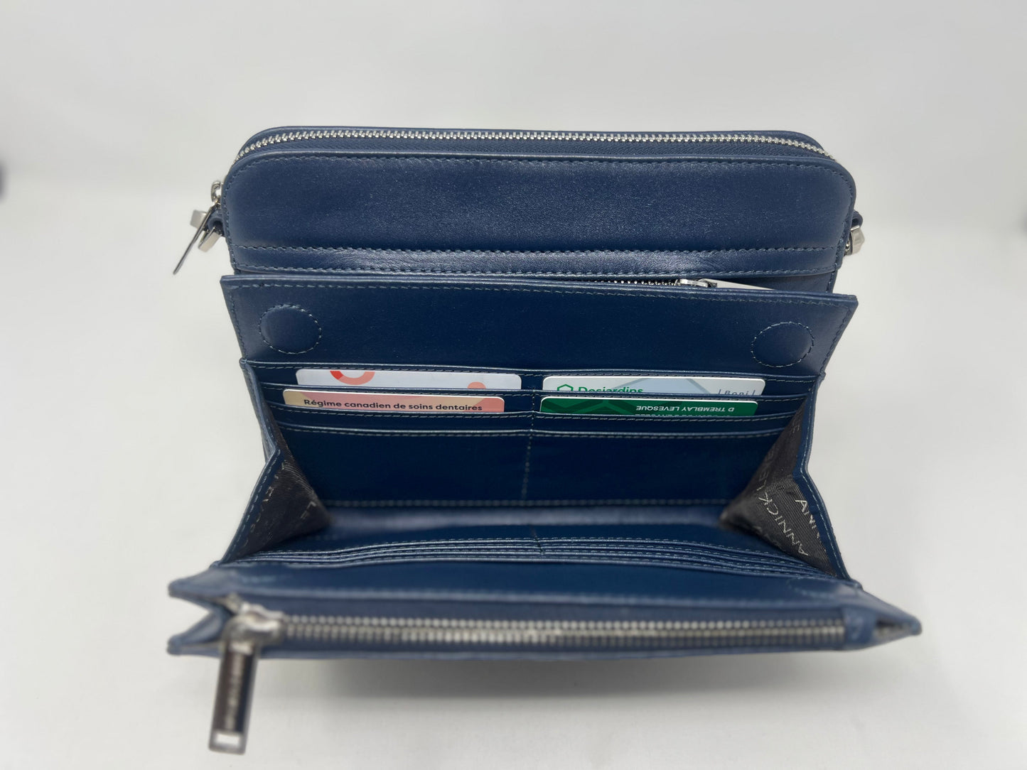 Small Crossbody Bag with Detachable Card Holder Navy Blue | Kennedi