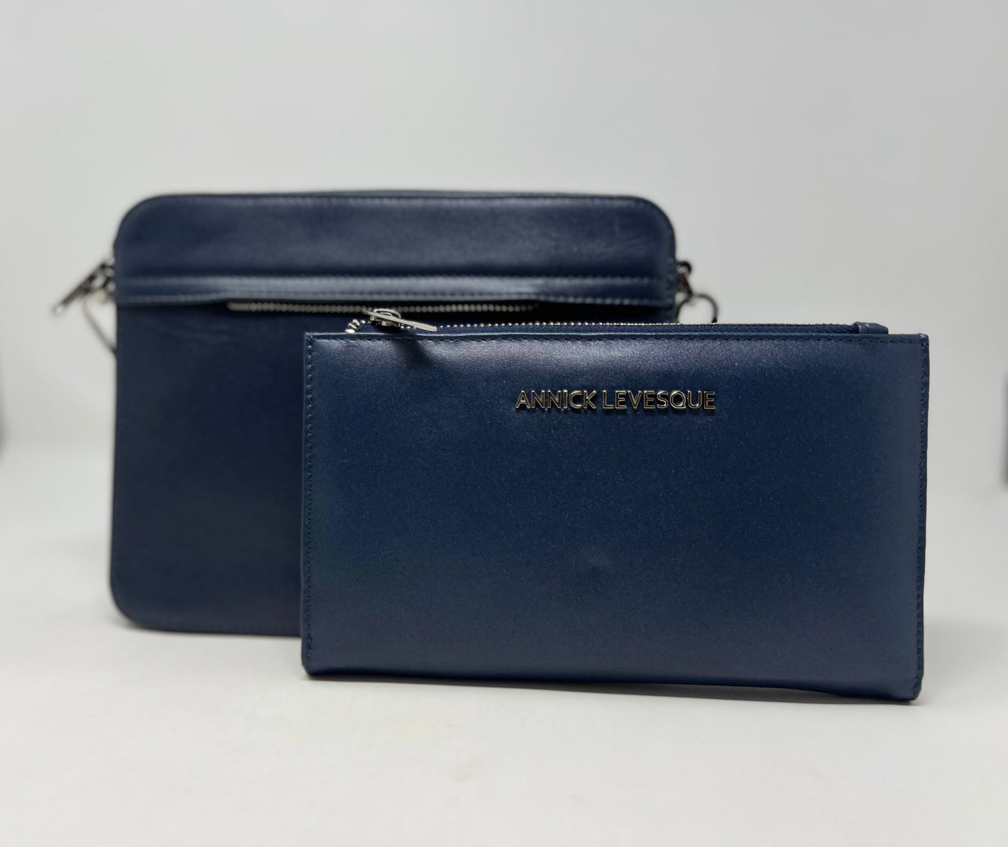 Small Crossbody Bag with Detachable Card Holder Navy Blue | Kennedi