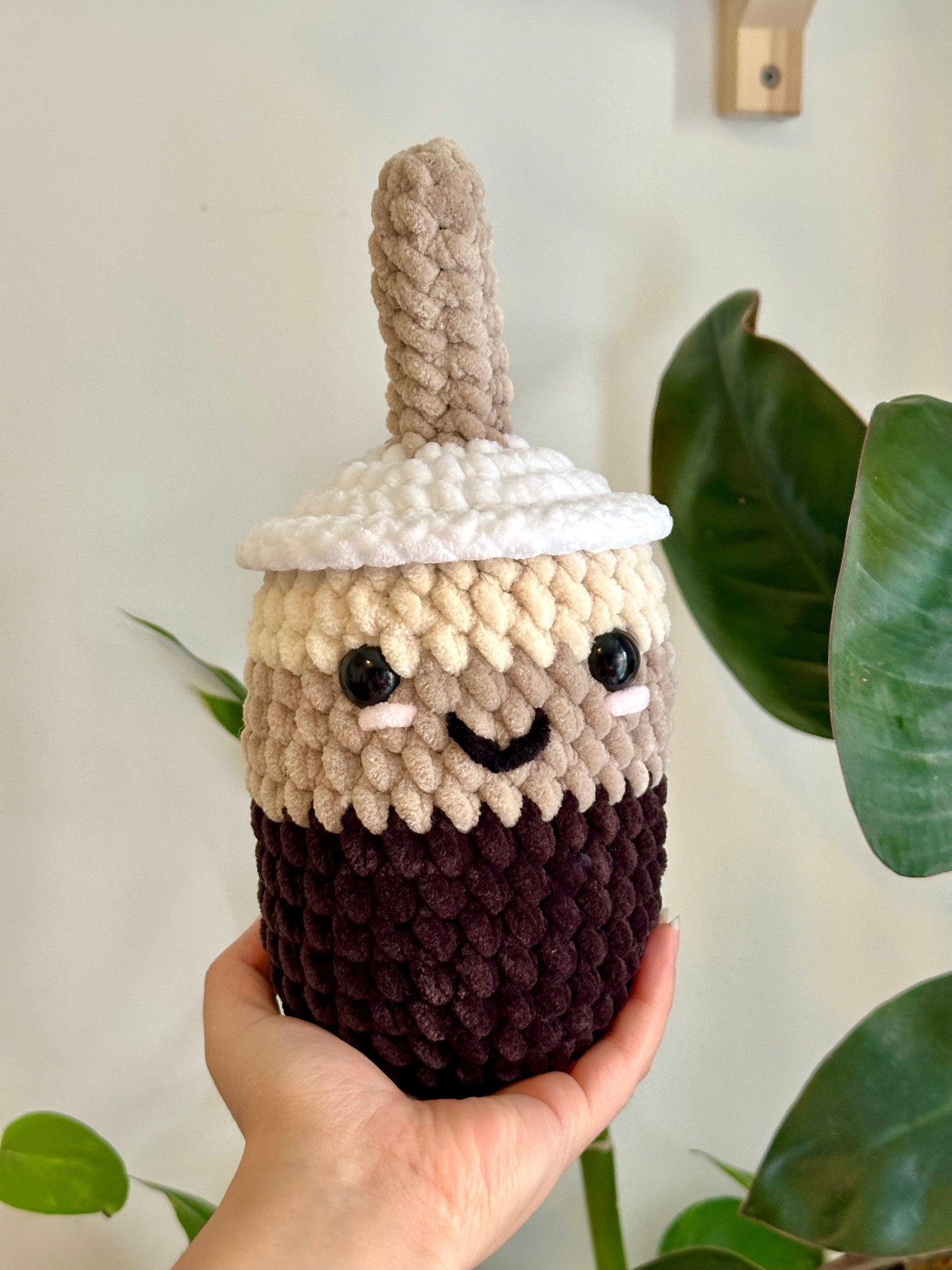 Crochet Iced Matcha/Coffee Plushie Pattern PDF Download Beginner Friendly