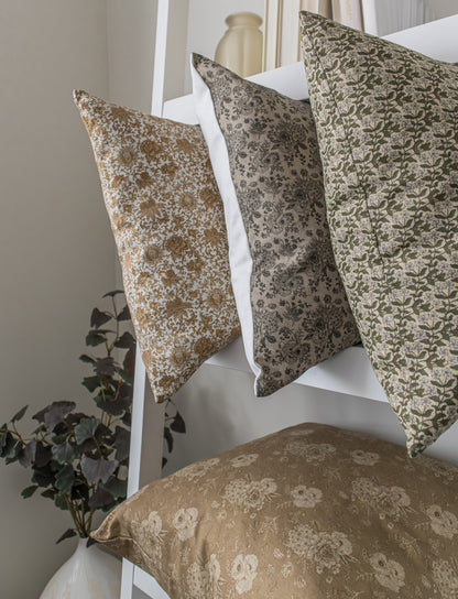 Serein | Housse de coussin à fleurs