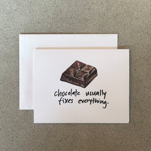 Le chocolat répare (presque) tout | Carte de vœux