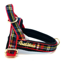 Harnais pour chien Carnegie Plaid Rouge à fixation rapide