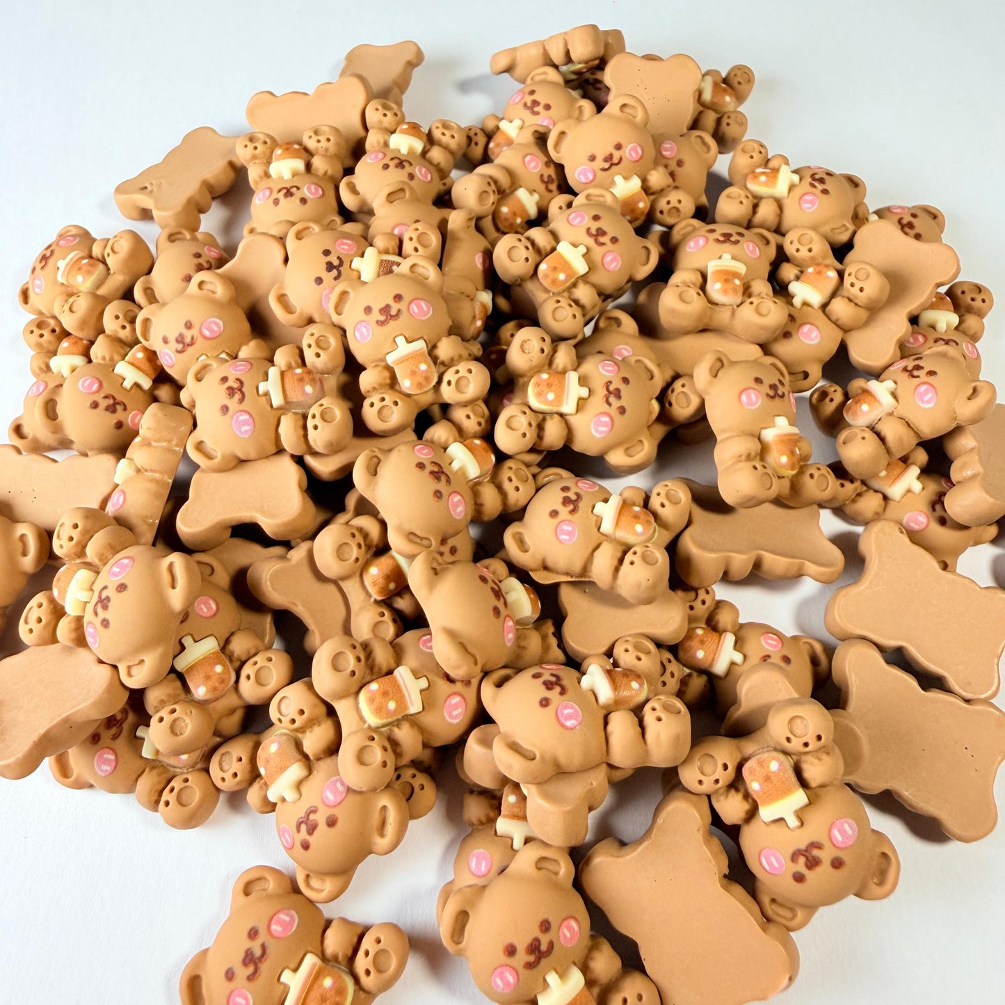 Breloques Oursons Lait Thé pour Artisanat DIY