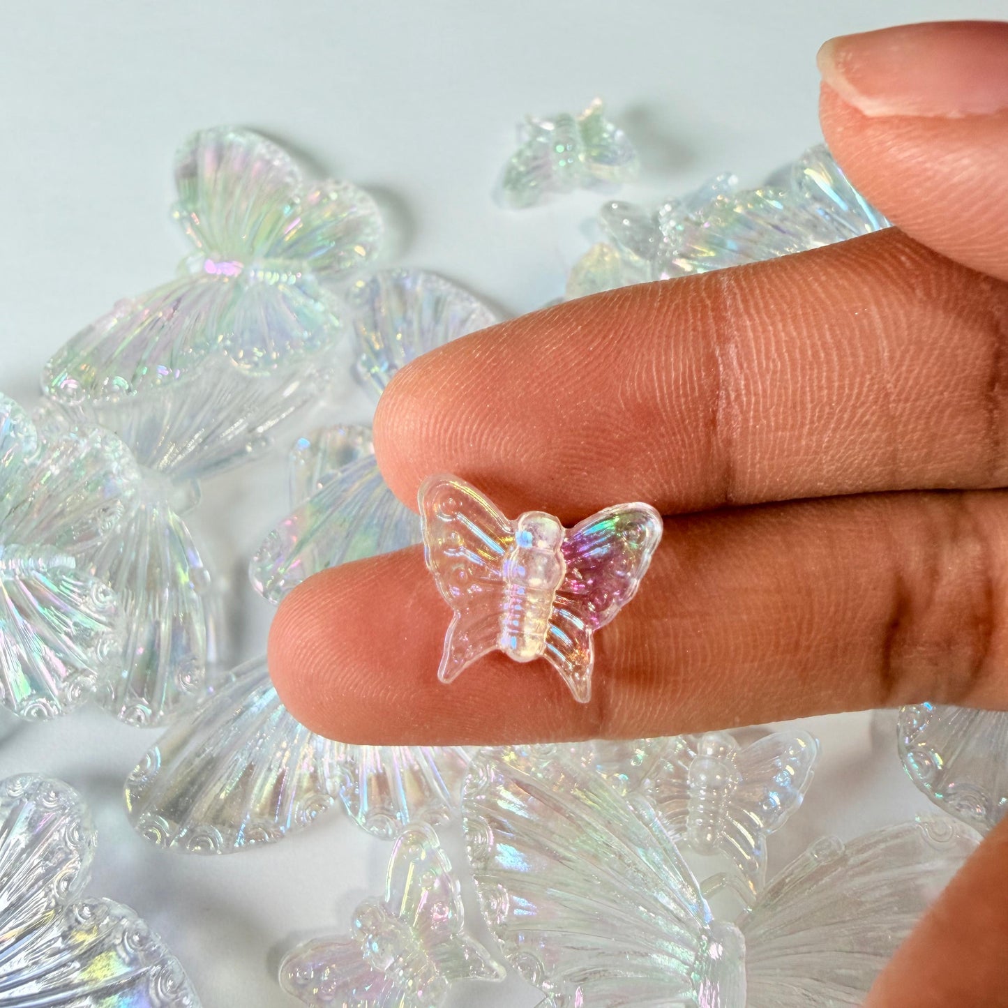 Breloques Papillon Transparentes pour Loisirs Créatifs