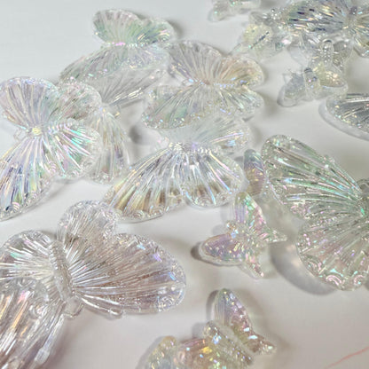 Breloques Papillon Transparentes pour Loisirs Créatifs