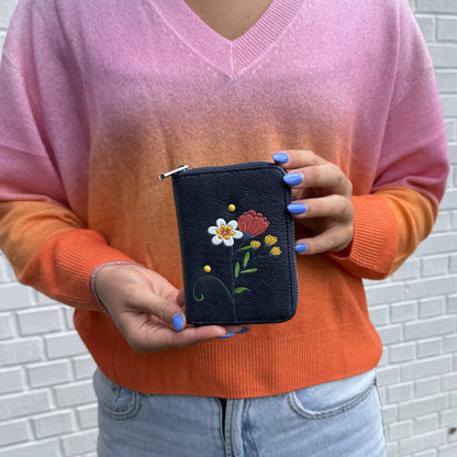 Portefeuille Jasmine petit format zippé