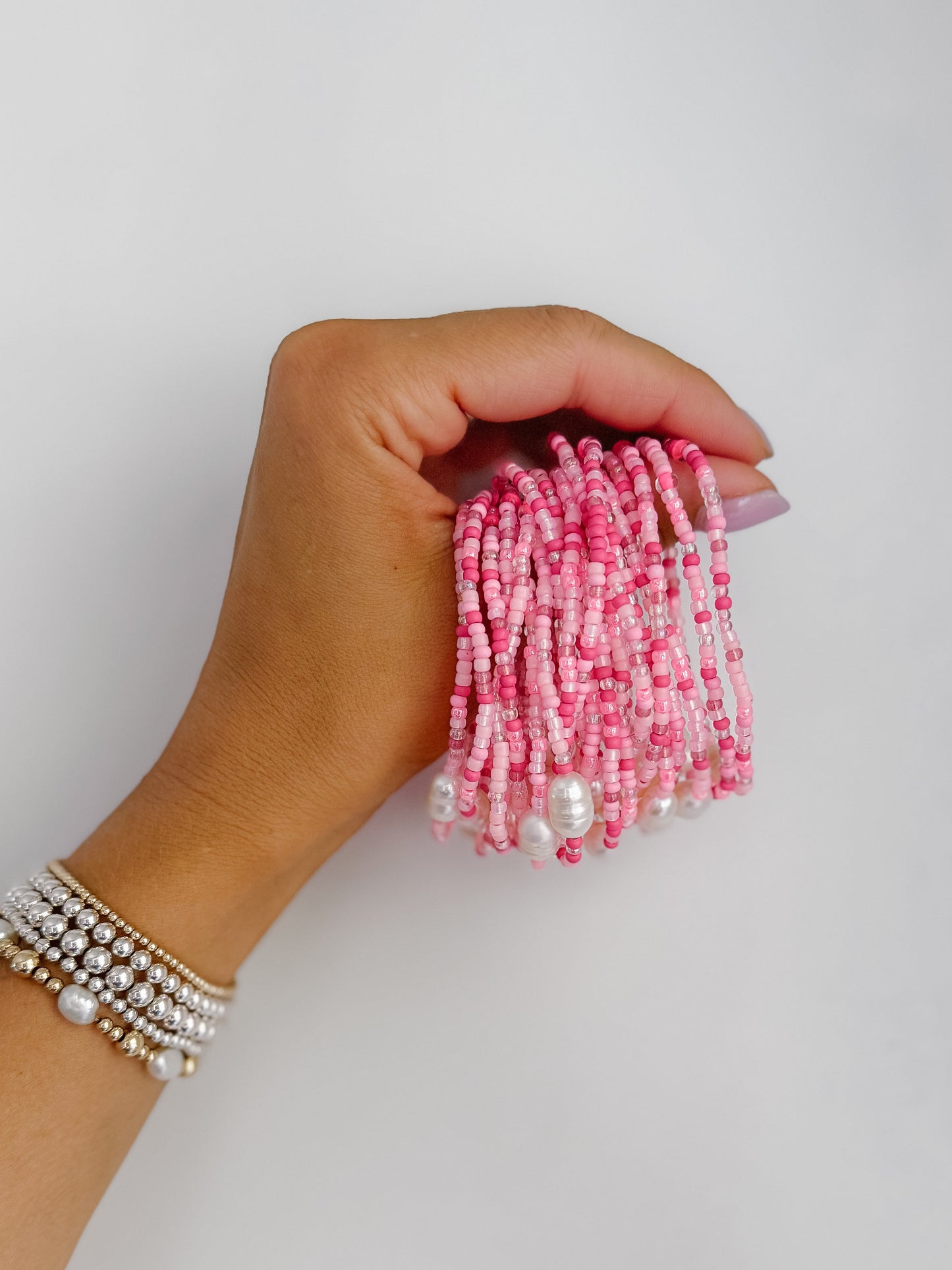 BRACELET ROSE COURSE POUR LA CURE