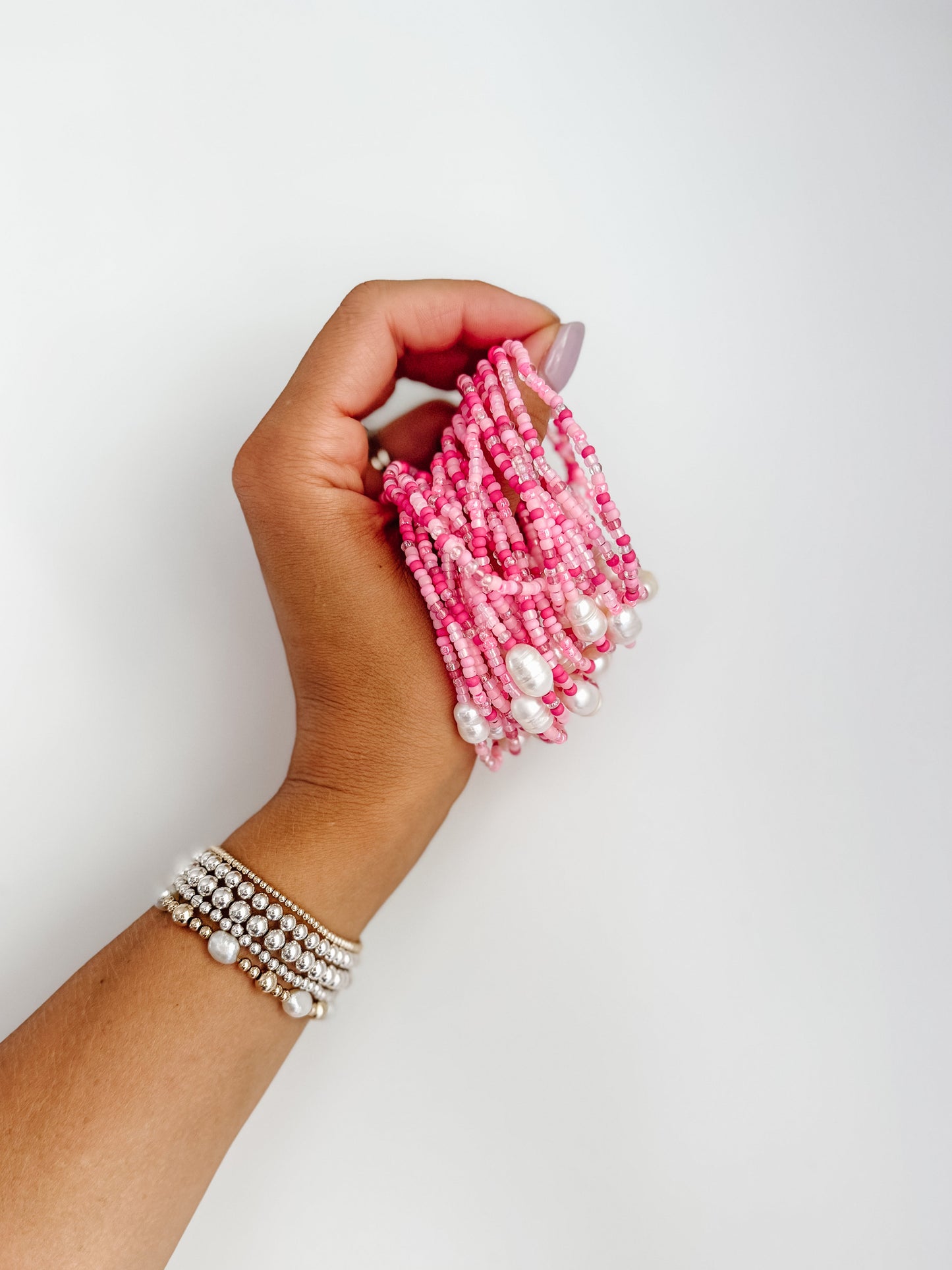 BRACELET ROSE COURSE POUR LA CURE