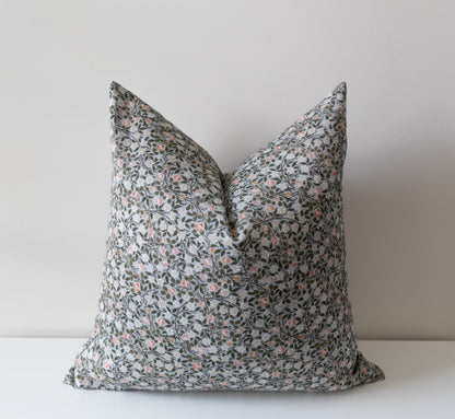 Sophia | Blue Floral Pillow Cover