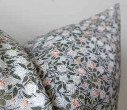Sophia | Blue Floral Pillow Cover
