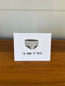 Je serai bref | Carte de vœux blague de papa pleine de jeux de mots