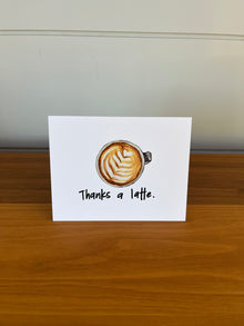 Merci beaucoup (Latte) | Carte de vœux avec blague de papa amusante