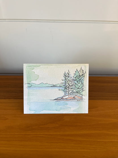 Lac Marsh en été | Carte de vœux