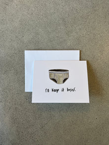 Je serai bref | Carte de vœux blague de papa pleine de jeux de mots