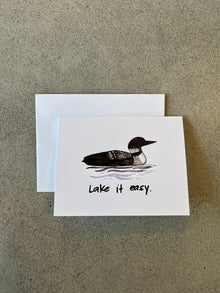 Détendez-vous au bord du lac | Carte de vœux blague de papa pleine de jeux de mots