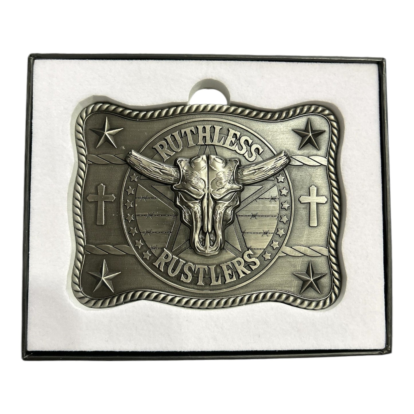 Boucle de ceinture Ruthless Rustlers Marshal | Argent antique