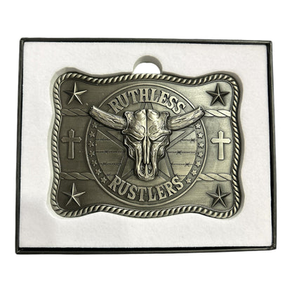Boucle de ceinture Ruthless Rustlers Marshal | Argent antique