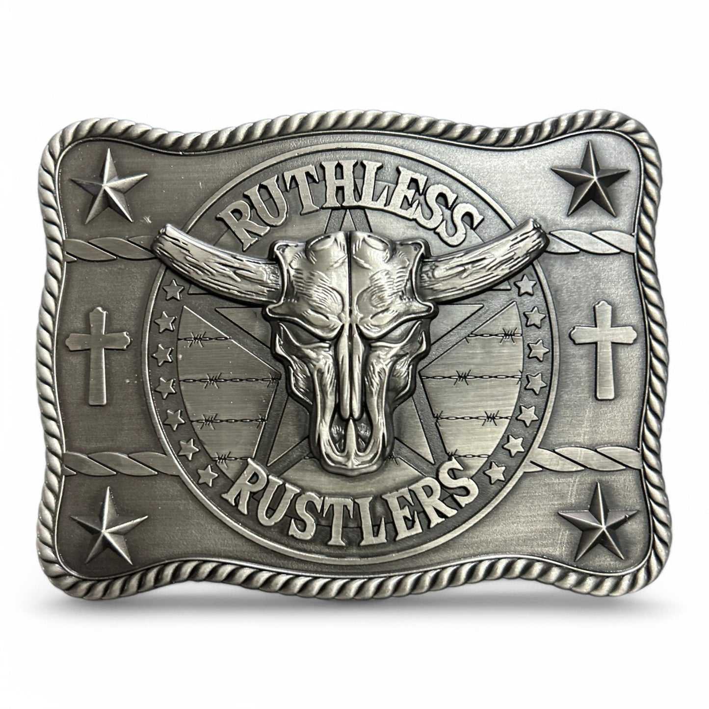 Boucle de ceinture Ruthless Rustlers Marshal | Argent antique
