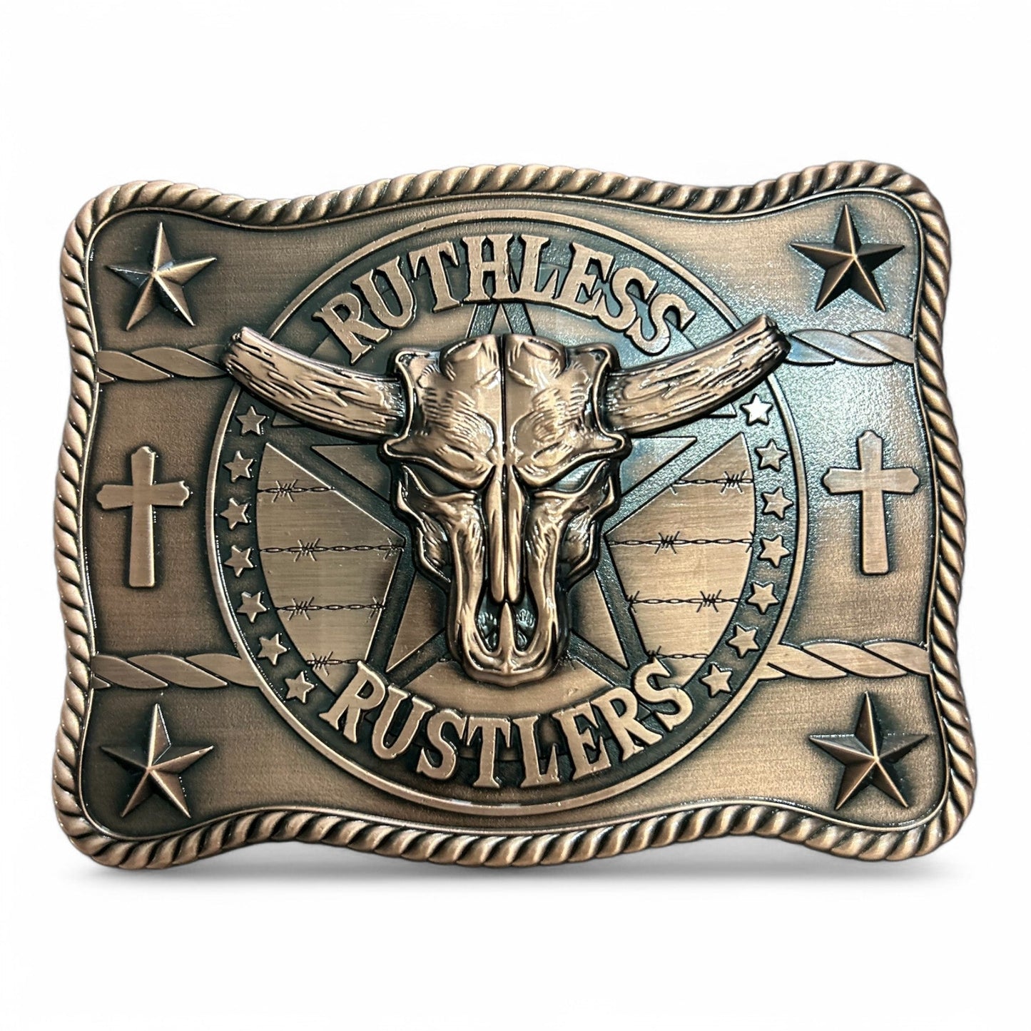 Boucle de ceinture Ruthless Rustlers Marshal | Cuivre antique