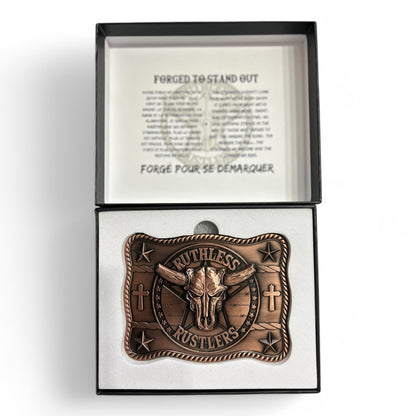 Boucle de ceinture Ruthless Rustlers Marshal | Cuivre antique