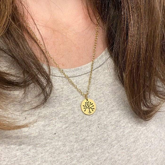 FORÊT | Collier en acier inoxydable doré