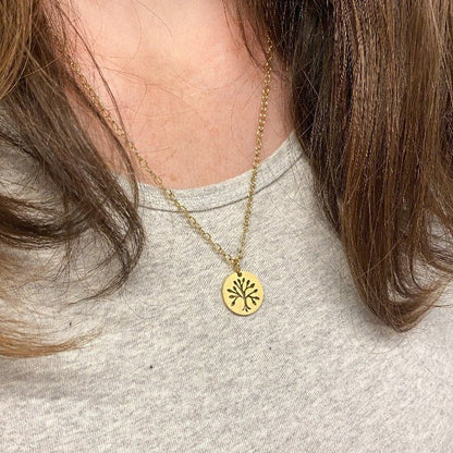 FORÊT | Collier en acier inoxydable doré