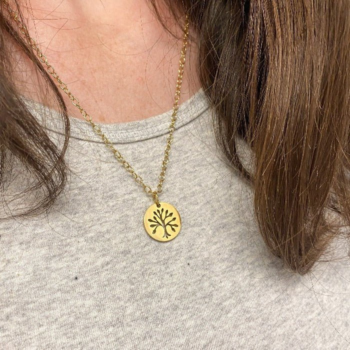 FORÊT | Collier en acier inoxydable doré