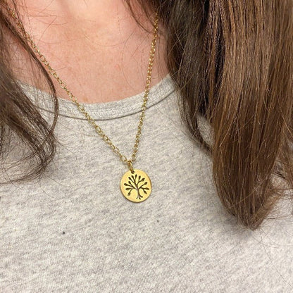 FORÊT | Collier en acier inoxydable doré