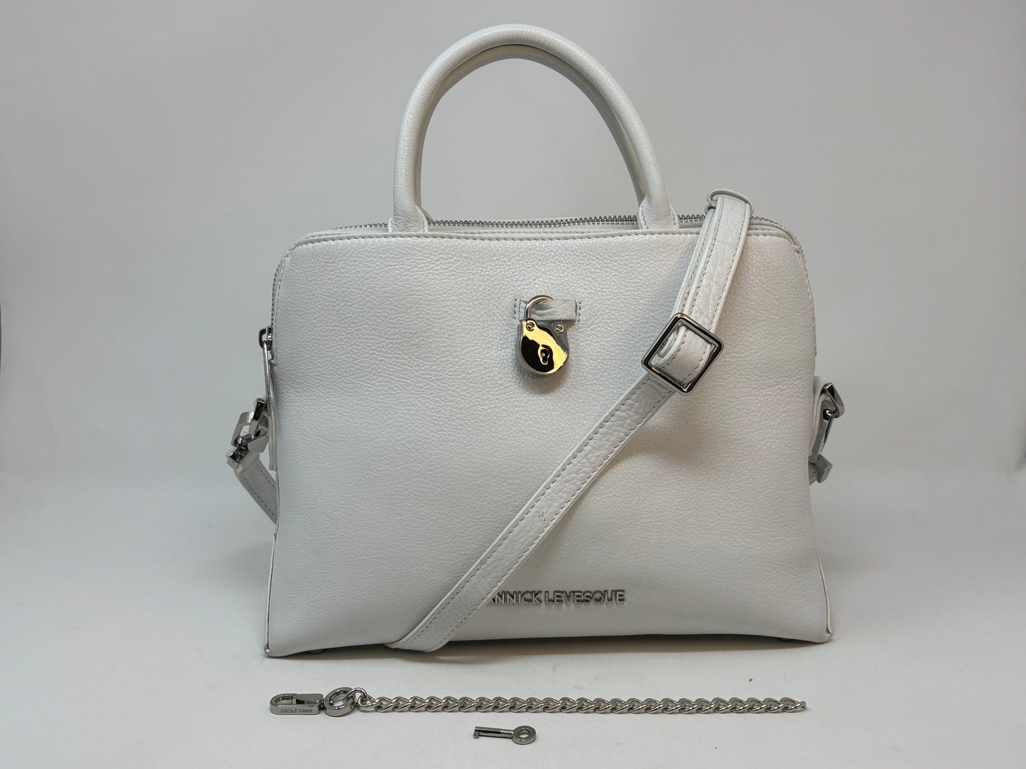 Sac à main en cuir blanc | Miranda