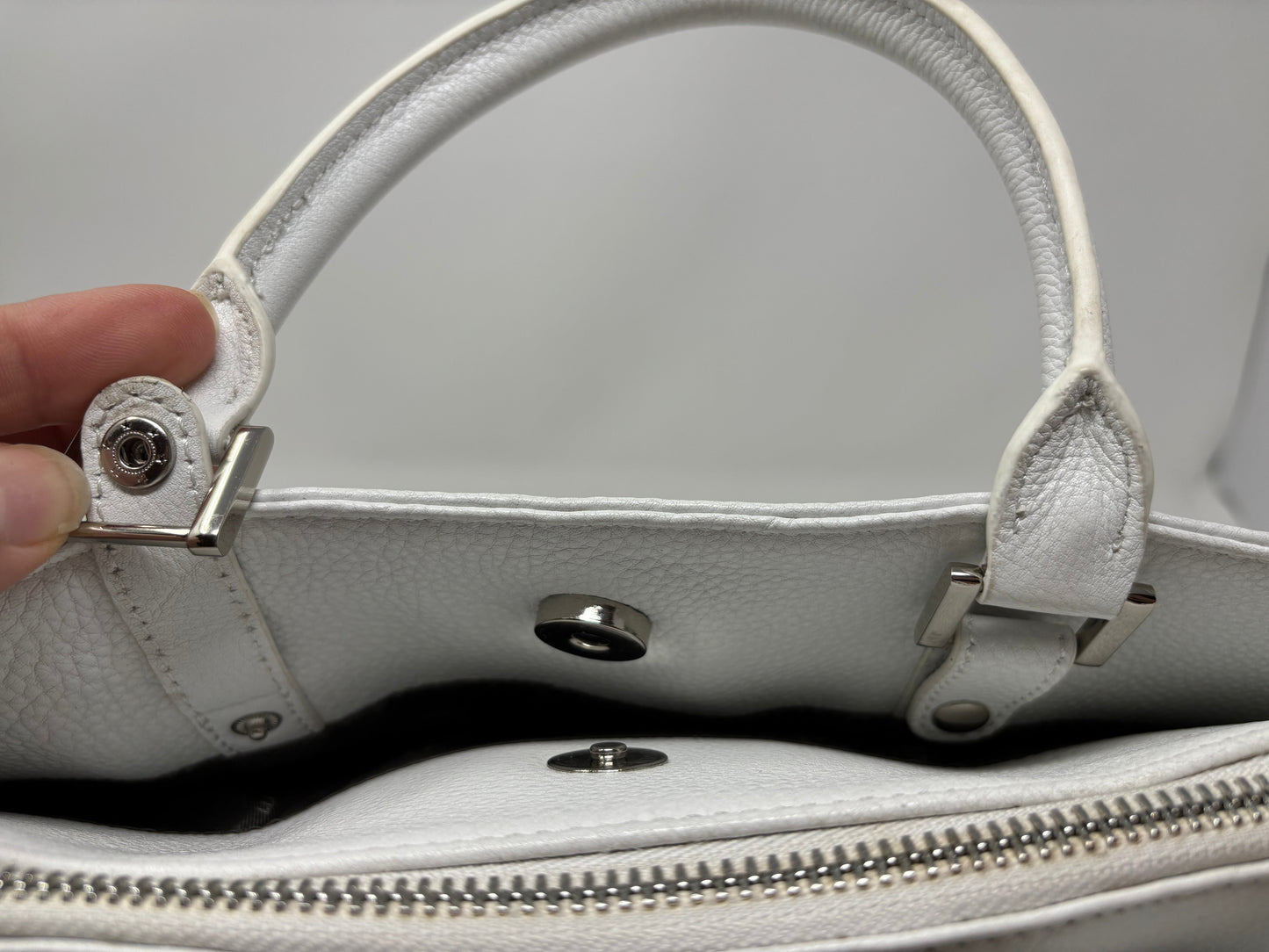 Sac à main en cuir blanc | Miranda