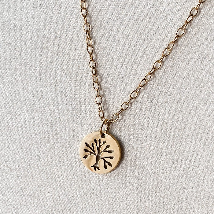 FORÊT | Collier en acier inoxydable doré