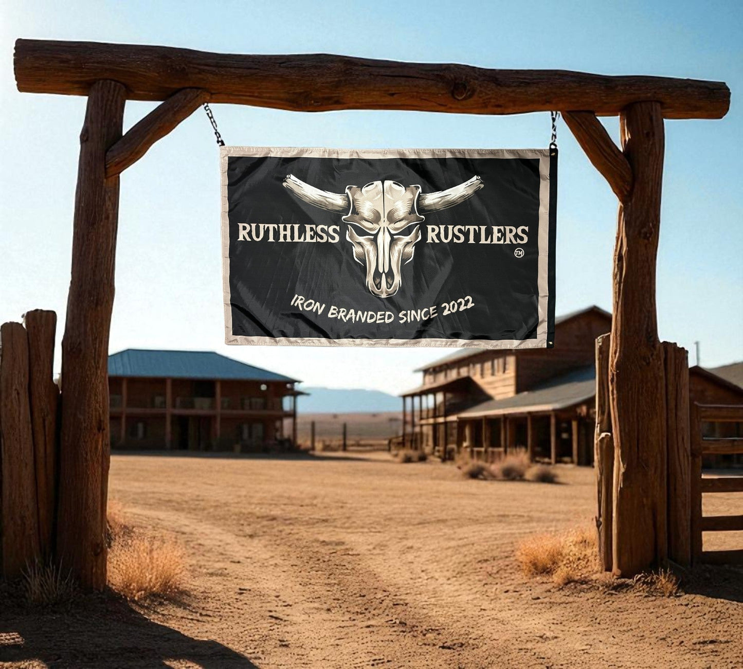 Drapeau de marque Iron des impitoyables Rustlers