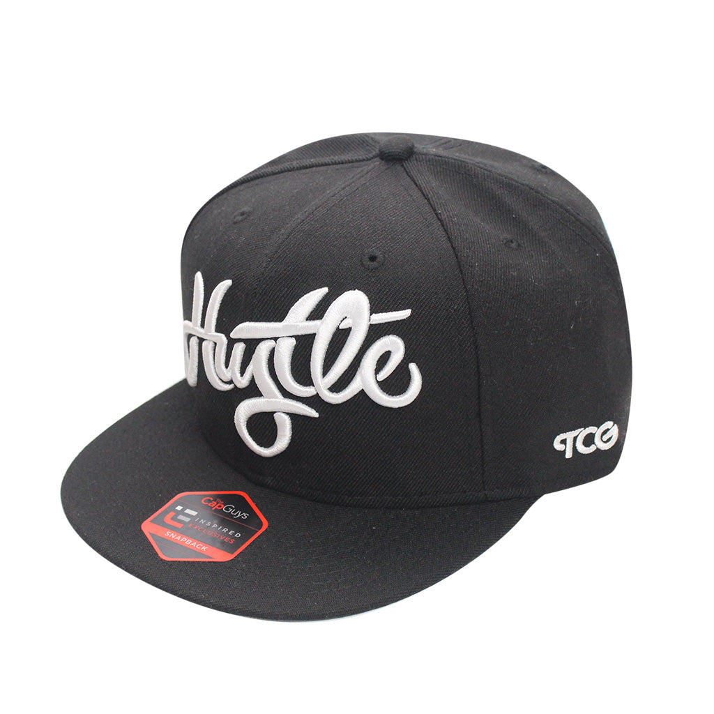 Hustle - T.O. - Casquette Snapback Blanche et Noire The Cap Guys TCG / Inspired Exclusives