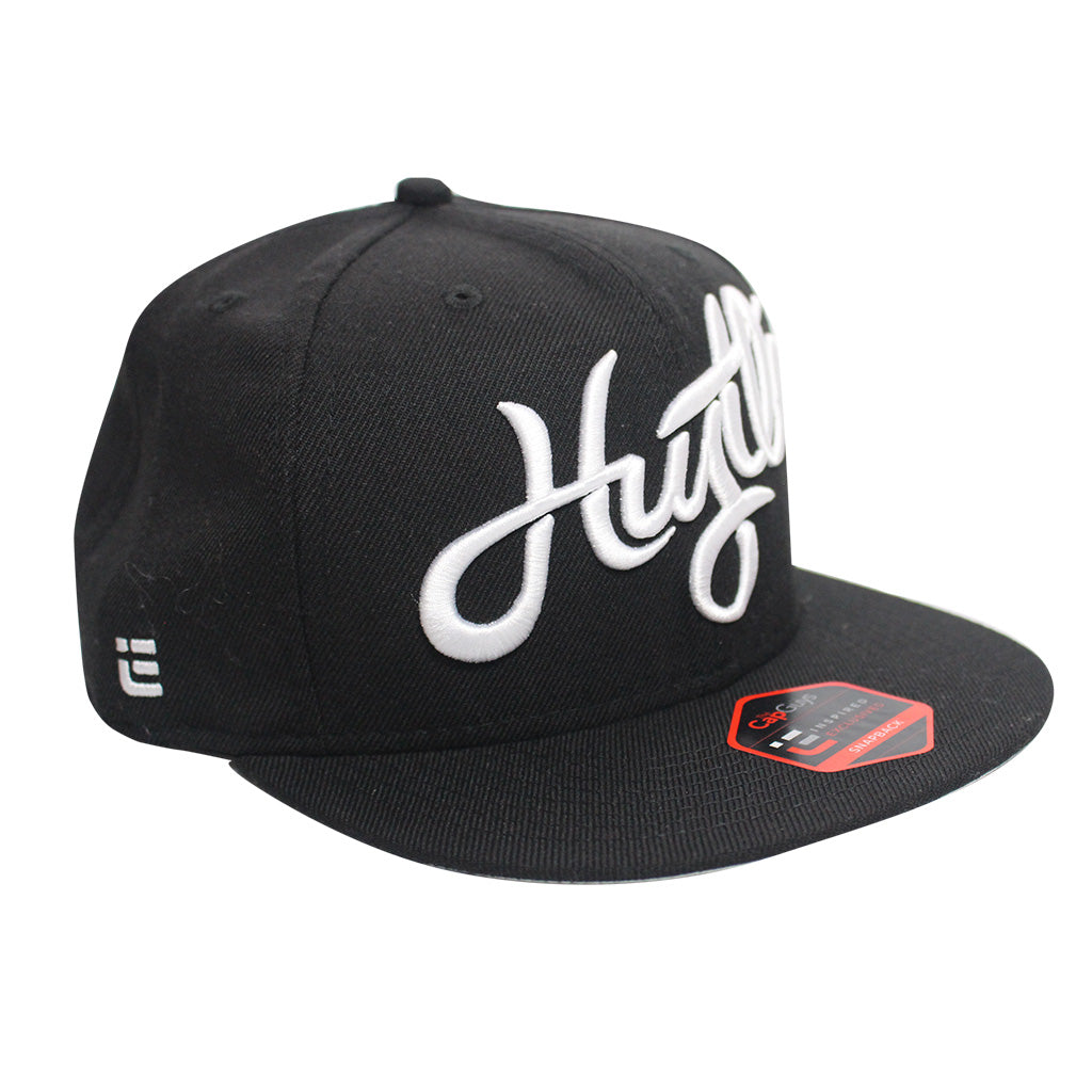 Hustle - T.O. - Casquette Snapback Blanche et Noire The Cap Guys TCG / Inspired Exclusives