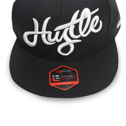 Hustle - T.O. - Casquette Snapback Blanche et Noire The Cap Guys TCG / Inspired Exclusives