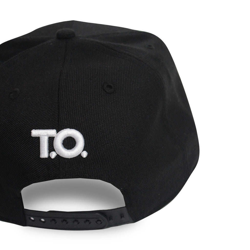 Hustle - T.O. - Casquette Snapback Blanche et Noire The Cap Guys TCG / Inspired Exclusives