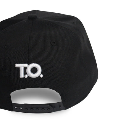 Hustle - T.O. - Casquette Snapback Blanche et Noire The Cap Guys TCG / Inspired Exclusives