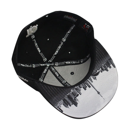 Hustle - T.O. - Casquette Snapback Blanche et Noire The Cap Guys TCG / Inspired Exclusives